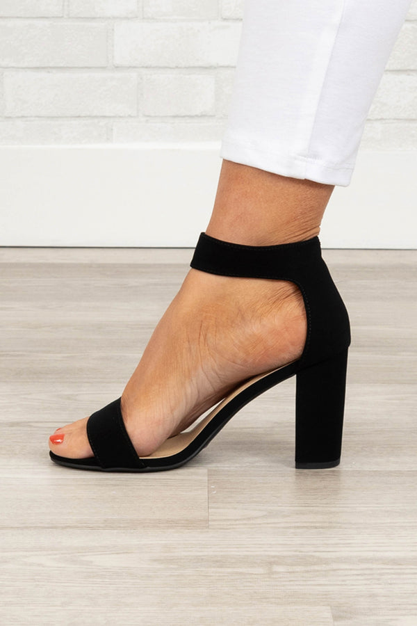 Buy Thick Heel Elegant With Ankle Strap Satin Platform Classic D orsay 6  inch High Heeled Sandals Round Toe Closed Toe Belt Buckle Block Heel  8623110594F | BuyShoes.Shop